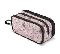 Mnsruu Trousse à crayons de grande capacité avec 3 compartiments pour garçons et filles, fournitures scolaires et de bureau, grande trousse à crayons, renard, tarot, cartes, papillons, fleurs