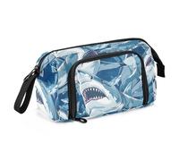 Mnsruu Trousse à crayons de grande capacité avec de nombreux requins - Pour l'école, le bureau, les adolescents, les adultes et les étudiants, De nombreux requins, Taille unique, Mallette