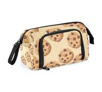 Mnsruu Trousse à crayons de grande capacité avec motif de biscuits aux pépites de chocolat pour papeterie, école, université, bureau, pour adolescents, adultes, étudiants, Cookies aux pépites de