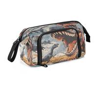 Mnsruu Trousse à crayons de grande capacité avec motif de dinosaure - Trousse à crayons - Trousse de papeterie - Organiseur de bureau pour garçons et filles, Dinosaure gros plan, Taille unique, Mode