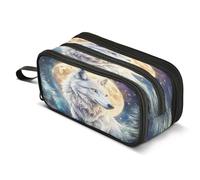 Mnsruu Trousse à crayons de grande capacité avec motif salamandre rose brillant - 3 compartiments - Organiseur de rangement portable pour adolescents, filles, garçons, école, bureau