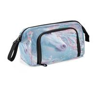 Mnsruu Trousse à crayons de grande capacité avec motif tête de licorne - Motif de conte de fées - Pour garçons et filles