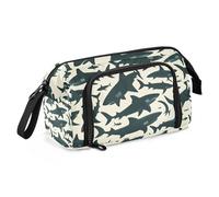 Mnsruu Trousse à crayons de grande capacité avec silhouette de requin noir - Pour l'école, le bureau, les adolescents, les adultes et les étudiants, Silhouette de requin noir, Taille unique, Mallette
