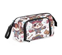 Mnsruu Trousse à crayons de grande capacité - Motif animaux - Pour l'école, le collège, le bureau - Pour adolescents, adultes, étudiants, Corsaires d'animaux, Taille unique, Mallette