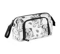 Mnsruu Trousse à crayons de grande capacité, motif bouledogue triste, pochette pour papeterie, école, université, bureau, pour adolescents, adultes, étudiants, Sad Bulldog, Taille unique, Mallette