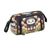 Mnsruu Trousse à crayons de grande capacité, motif fleurs fantômes, pochette pour papeterie, école, université, bureau, pour adolescents, adultes, étudiants, Fleur fantôme, Taille unique, Mallette