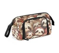 Mnsruu Trousse à crayons de grande capacité - Motif paresseux mignon - Pour l'école, le bureau, les adolescents, les adultes et les étudiants, Paresseux mignon., Taille unique, Mallette