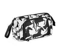 Mnsruu Trousse à crayons de grande capacité, motif silhouette de cheval noir, pochette pour papeterie, école, université, bureau pour adolescents, adultes, étudiants, Silhouette de cheval noir, Taille