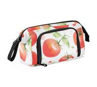 Mnsruu Trousse à crayons de grande capacité, motif tomates rouges, pochette pour papeterie, école, université, bureau pour adolescents, adultes, étudiants, Tomates rouges, Taille unique, Mallette