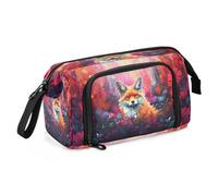 Mnsruu Trousse à crayons Dragon Fire in The Dark Night de grande capacité pour garçons et filles, Huile de renard, One Size, Mode