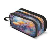 Mnsruu Trousse à crayons en forme de tête de dragon dégradée, grande capacité, 3 compartiments, grande boîte à crayons pour garçons et filles, organisateur de rangement scolaire