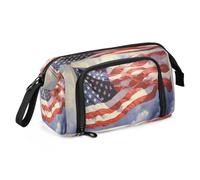 Mnsruu Trousse à crayons grande capacité avec drapeau national de l'Amérique - Trousse à crayons - Trousse à crayons - Organiseur de bureau pour garçons et filles
