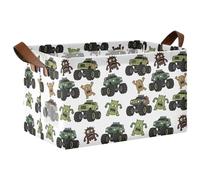 Mnsruu Trucks Monsters Boîte de rangement pour étagères Grand bac de rangement cube étanche Organiseur placard vêtements chambre à coucher