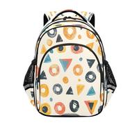 Mnsruu Un sac à dos carré triangulaire pour filles, sac à dos d'école, léger, petit, Un cercle triangulaire carré, S, Sac à dos tyrolien