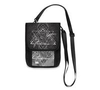 Mnsruu Vector Boho Floral Trendy Travel Wallet Passport Card Gadget Holder Pouch Bag Unisex Crossbody Wallet Travel Neck Wallet with Adjustable Strap, #01, Taille unique, Mode