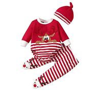 MNSWR 1er Noel Bebe Fille,Tenue De Noel Fille Déguisement Noël Bébé 2/3 Mois Deguisement Noël Bebe Barboteuse Bebe Fille Rouge Combinaison Uv Bebe Garcon Pyjama Enfant Garcon 4 Ans 6-9 mois