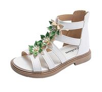 MNSWR Ballerines Fille Chaussures en Cuir Décontractée Mariage,Sandales Bride Arriere Garçon Unisex Sandales Plates À Fleurs Pour Fille Sandales De Sport D'été Chaussures Filles Chausson Filles Sa