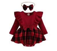 MNSWR D Guisement 24 Mois Vetement Bebe Fille Hiver 9 Mois Noël Ensemble Bebe Fille 0-3 Mois,Pyjama Noel Bebe Fille Bonnet Bebe Garçon 0-6 Mois Grenouillere Vêtements Fille 12 Mois 6-9 mois