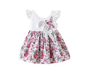MNSWR Ensemble Romper Tutu Robe De Pâques + Bandeau Pour Fille 3 Mois, Habit Bébé, Cape De Pâques 18-24 Mois