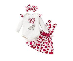 MNSWR Saint-Valentin Bebe Fille 0-3 Mois Robe,Ensemble Bebe Fille Name It Jupe Tutu Bebe Happy Valentines Day Deguisement Carnaval Bebe Fille 9 Mois Tenue Naissance Bebe Fille Hiver Jupe 6-9 Mois