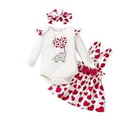 MNSWR Saint-Valentin Robe Rouge Bebe Fille,Vetement Fille 4 Ans Ensemble Hiver Tutu Danse Classique Fille Rouge Saint-Valentin Deguisement Bebe 6 Mois Superman Tenue Naissance Bebe Fille 9-12 Moi