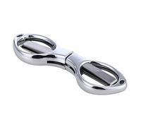 MNSYD Mini Ciseaux pliants Coupe-Acier Inoxydable avec Trou de Porte-clés Ciseaux en Forme de Lunettes Ciseaux de Voyage de Voyage Portables Argent