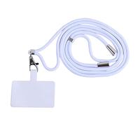 MNSYD Tour de Cou Telephone Universelle Cordon Telephone Portable Longueur Réglable Cordon Collier Compatibles avec Plupart des Smartphones pour Cou et Poignet Laniere avec Patch,Blanche