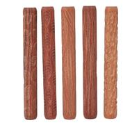 Mnueeop 5 PièCes SéRies Outils de Poterie Rouleaux à Main en Bois, pour Motif de Timbre en Argile/Motif de Rouleau, Outils en CéRamique, Outil de Tamponnage Arcilla Polimerica