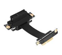 Mnueeop Câble de PCIE X1 Double Câble D'Extension PCIe 3.0 X1 à X1 à Angle Droit de 90 DegréS, Carte de 8 Gbps PCI Express 1X - 5 CM