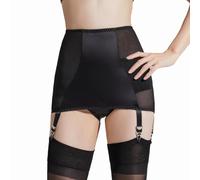MNUGSLPK Jupe Rétro À Taille Haute pour Femmes Ceinture Porte-jarretelles À Boucles Métalliques Ajustables wt Antidérapantes avec 6 Bretelles(XXL)
