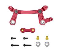 MNUHGYHD Biellette de Direction en Aluminium avec roulement à Billes for Arrma Senton 4X4, Granite 4X4, Typhon 4X4, Kraton 4X4 et Big Rock 4X4 à l'échelle 1/10(Rot)