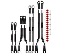 MNUHGYHD Kit de 4 biellettes de Suspension en Acier Inoxydable à dégagement élevé for Crawler RC 1/24 Axial SCX24 Jeep Gladiator Dodge Power Wagon(Chassis Links Black)