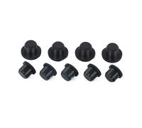 MNUPL 10 pièces 2.7mm-14mm noir/blanc bouchons de trou en caoutchouc de Silicone solide T Type haute température bouchon d'étanchéité bouchon anti-poussière(7mm)