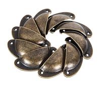 MNUPL 10 pièces boutons de tiroir Vintage poignées porte meubles armoire tirer bouton de placard coquille en laiton Antique cuisine tiroir matériel outils(02)