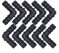 MNUPL 10PCS 16mm Barbed Tee Connector Watering 3-Ways for Micro Drip Irrigation 1/2'' PE Pipe Tubing Hose Micro Fitting Garden(SPL11-212-10PCS)