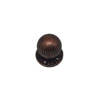 MNUPL Bouton de Porte en Bois et Fer Vintage, Boule Ronde, poignée de Traction, Porte d'entrée, Grange de Jardin, Montage Facial, Laiton Antique, cuivre Rouge, Noir Mat, 1 pièce(Red Bronze)
