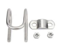 MNUPL Collier de Serrage for Tube 20-60, Fournitures de Jardin, Supports for Plantes, Cages for Plantes, boulons transversaux Doubles en U en Acier Inoxydable galvanisé 304(32x32mm)