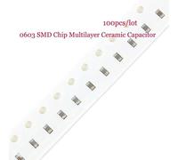 MNUPL Condensateur céramique multicouche CMS 0603, 100 pièces, 0,5 pF, 1 pF, 30 pF, 47 pF, 100 pF, 150 pF, 1 nF, 10 nF, 100 nF, 0,1 uF, 1 uF, 2,2 uF, 4,7 uF, 10 uF, 22 uF(12NF)