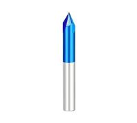 MNUPL Fraise à chanfreiner en carbure à 120 degrés, 3 cannelures, mèche de Gravure for Aluminium et cuivre, 1 pièce(Nano Blue Coated,4mm)