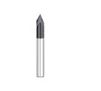 MNUPL Fraise en carbure, chanfreinage, 60 degrés, 3 cannelures, mèche de Gravure for Aluminium et cuivre, Fraise en Bout CNC(ALTICN Coated,2mm)