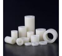 MNUPL Lot de 10 entretoises Rondes en ABS M3 M4 M5 en Nylon Blanc Non fileté, rondelle Creuse Ronde(7 x 5 x 18mm)