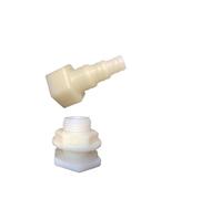 MNUPL Lot de 2 connecteurs en Plastique for Tuyau de réservoir d'eau, for volaille, Animaux de Compagnie, élevage, Poulet, Lapin, Abreuvoir, pagode barbelée(Water Tank Connector)