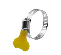 MNUPL Lot de 5 colliers de serrage réglables en plastique jaune de 8 à 44 mm, avec vis sans fin, en acier inoxydable 201, for tuyaux(32-44mm (5pcs))