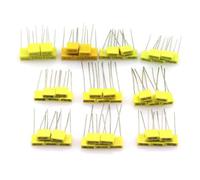 MNUPL Lot de 50 condensateurs à Film polypropylène de Valeur 10 1 nF 10 nF 47 nF 100 nF 470 nF Kit Assorti de condensateurs de Correction de capacité