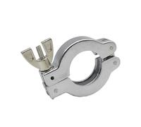 MNUPL Pince à vide KF16 KF25 KF40 KF50 en alliage d'aluminium KF à double broche et trois gabarits avec support, raccord à joint torique FPM(WHITE,KF50)