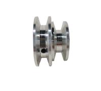 MNUPL Poulie à Double rainure en Alliage d'aluminium, 40-50mm, 8-20MM, alésage Fixe, Roue en Forme de V for Courroie trapézoïdale O 10MM, 1 pièce(16mm)