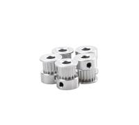 MNUPL Poulie de synchronisation Arc GT 16 dents 2GT, alésage 5mm for GT2, courroie synchrone ouverte largeur 6mm/10mm, petit jeu 16 dents 16 T, 5 pièces(6.35mm,For Belt Width 10mm)