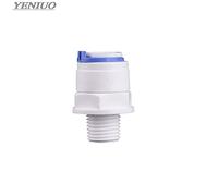 MNUPL Raccord de tuyau d'eau droit, 6.35mm 9.53mm OD, filetage mâle 1/8 "1/2" 3/8 ", système de connecteur rapide en plastique, purifie l'eau, 1 pièce(6.35mm Pipe OD,1/2")