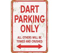 MNUT Dart Parking Only Plaque en métal Vintage 20,3 x 30,5 cm