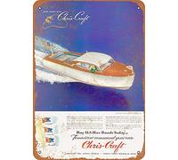 MNUT Plaque métallique en Aluminium avec Inscription « 1945 Chris-Craft Speedboats » 20,3 x 30,5 cm
